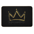 Gold Crown Graffiti  Urban Street Art Spray Paint Design  Eco-Friendly Bath Mat