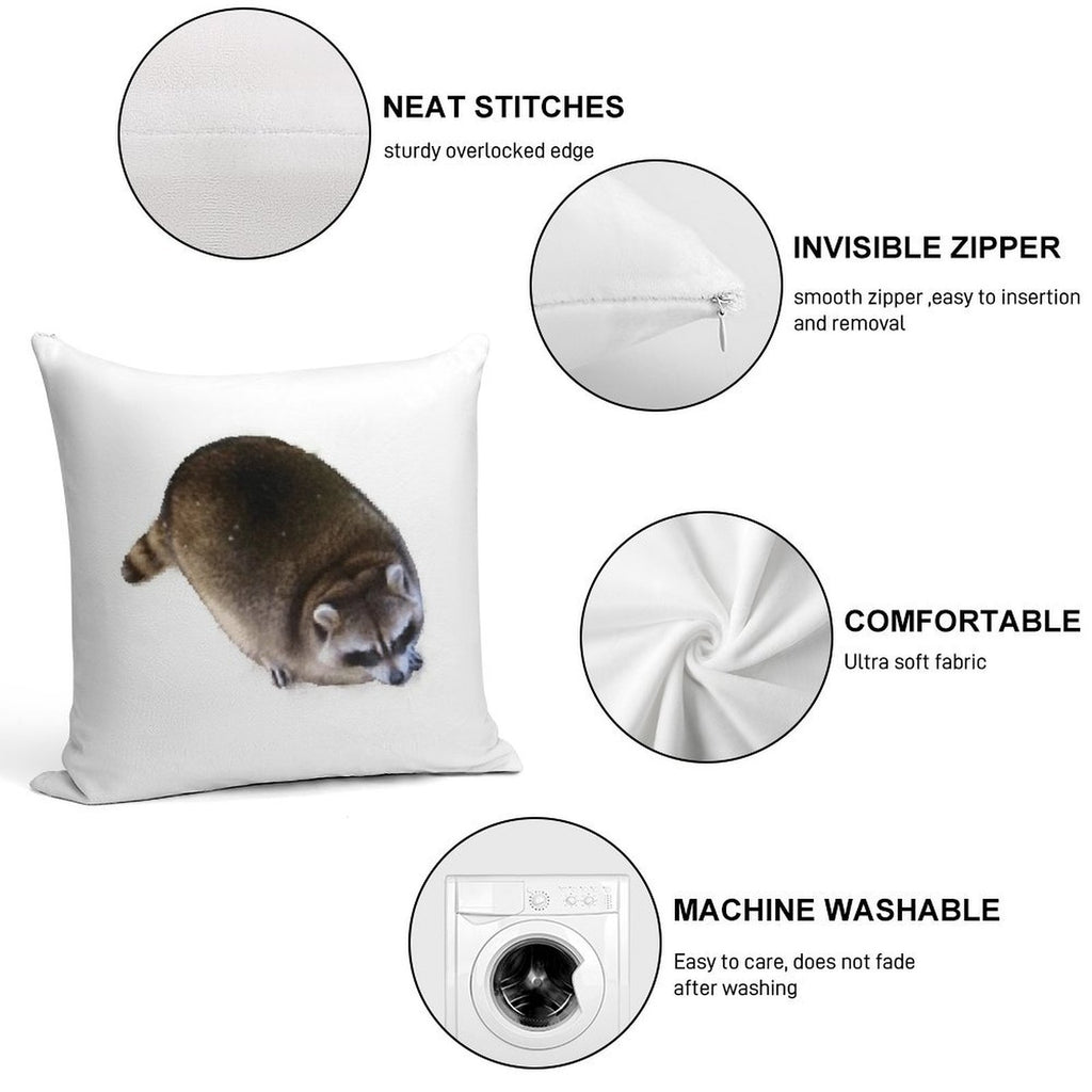 Fat Raccoon Soft Anti-Pilling Throw Pillow