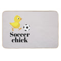 Funny Cute Animated Cartoon Soccer Chick  Absorbent Bath Mat