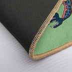 TIBETAN DRAGON RUG-turquoise  Stain-Proof Bath Mat