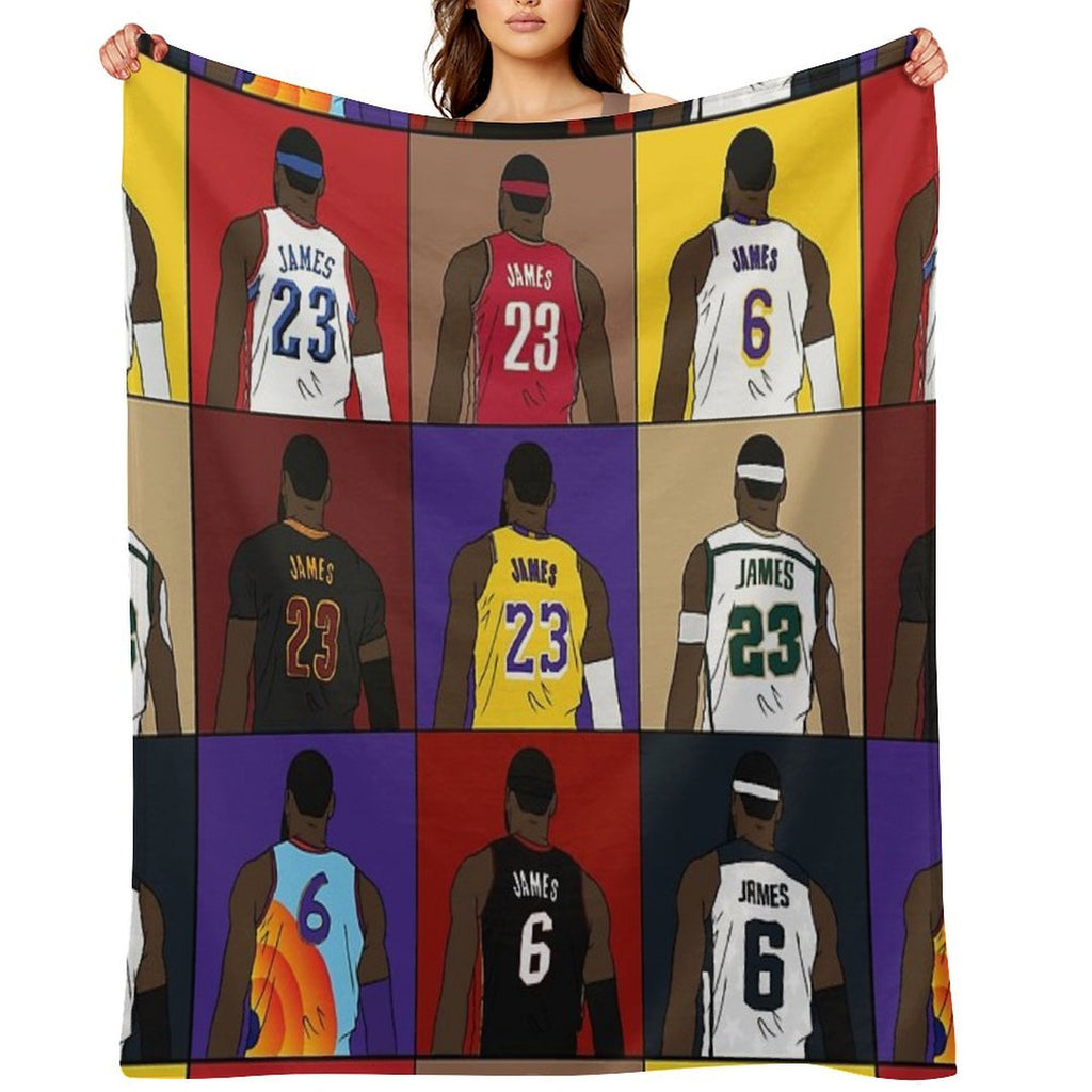 LeBron James Grid Sustainable Throw Blanket