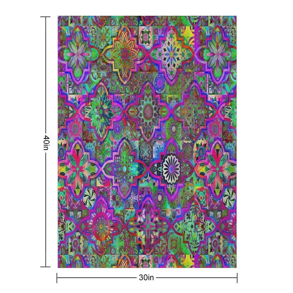 Bohemian Hippie Boho Tie Dye Design Quick-dry Throw Blanket