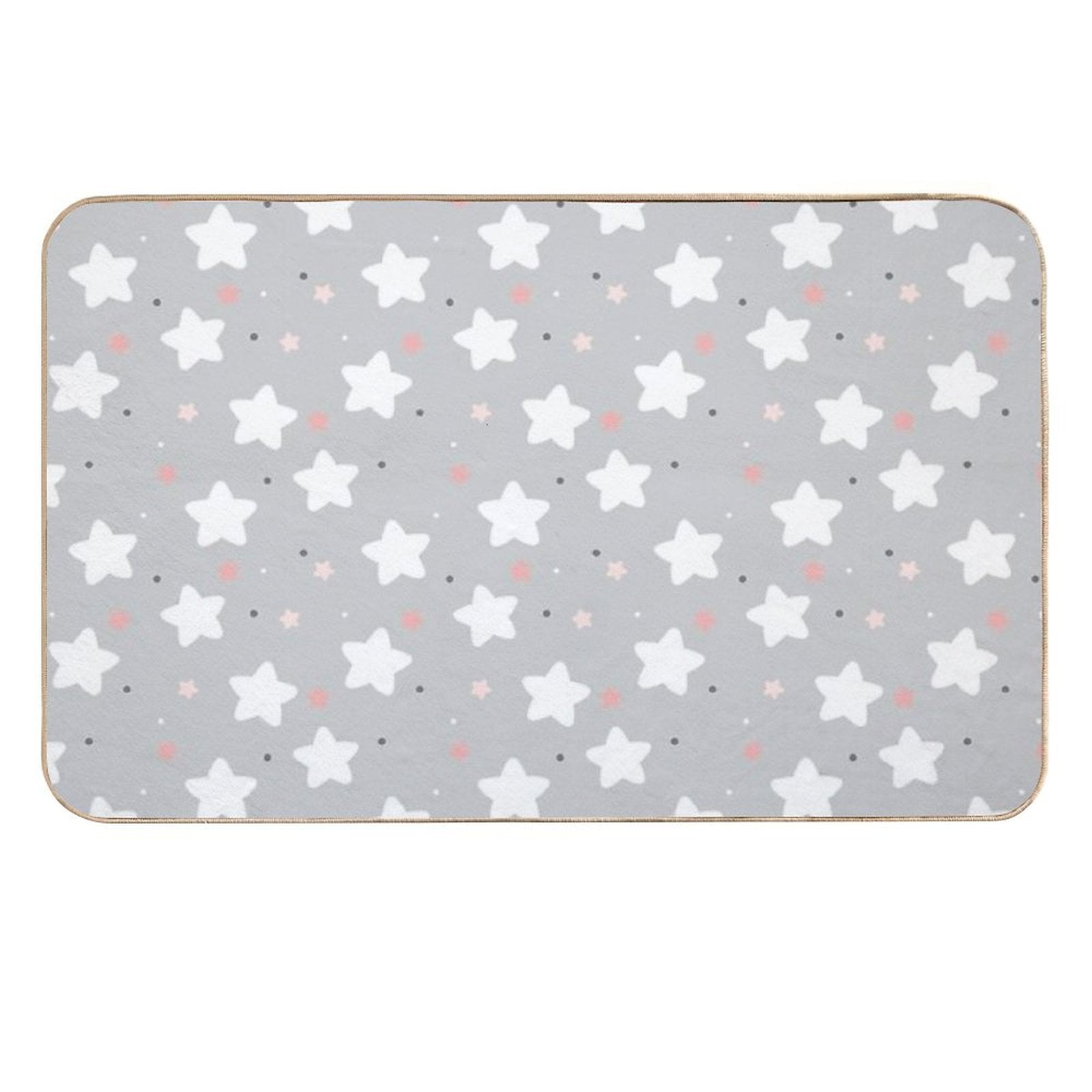 Cute White Star Pattern  Non-Slip Bath Mat