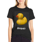 Despair Rubber Duck Bagel Meme Funny Cursed Cringe Weird  Polyester Blend T-Shirt
