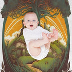 Round Doors Under A Tree - Fantasy Shrink-resistant Throw Blanket