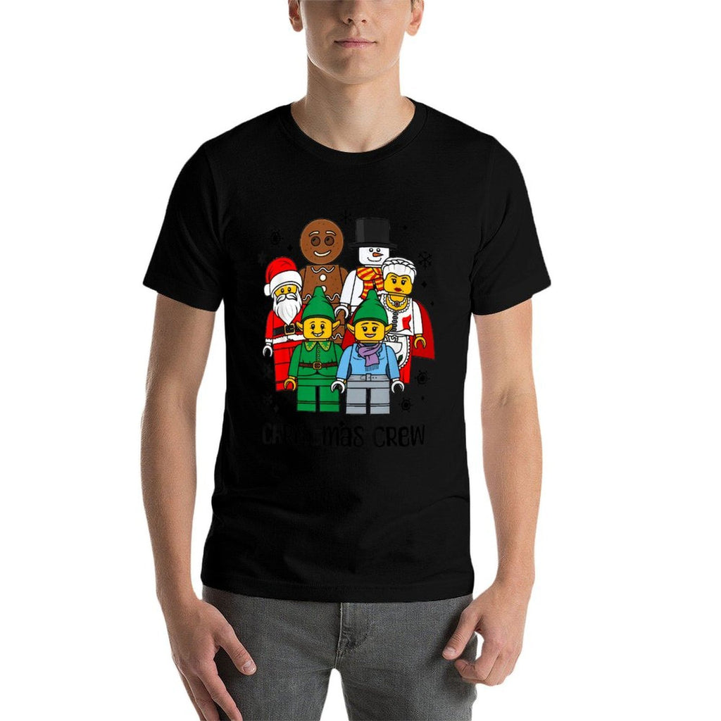 Christmas Building Bricks Santa Snowman Gingerbread Matching  Classic T-Shirt