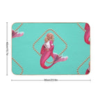 Love Is Like A Mermaid  Fade-Resistant Bath Mat