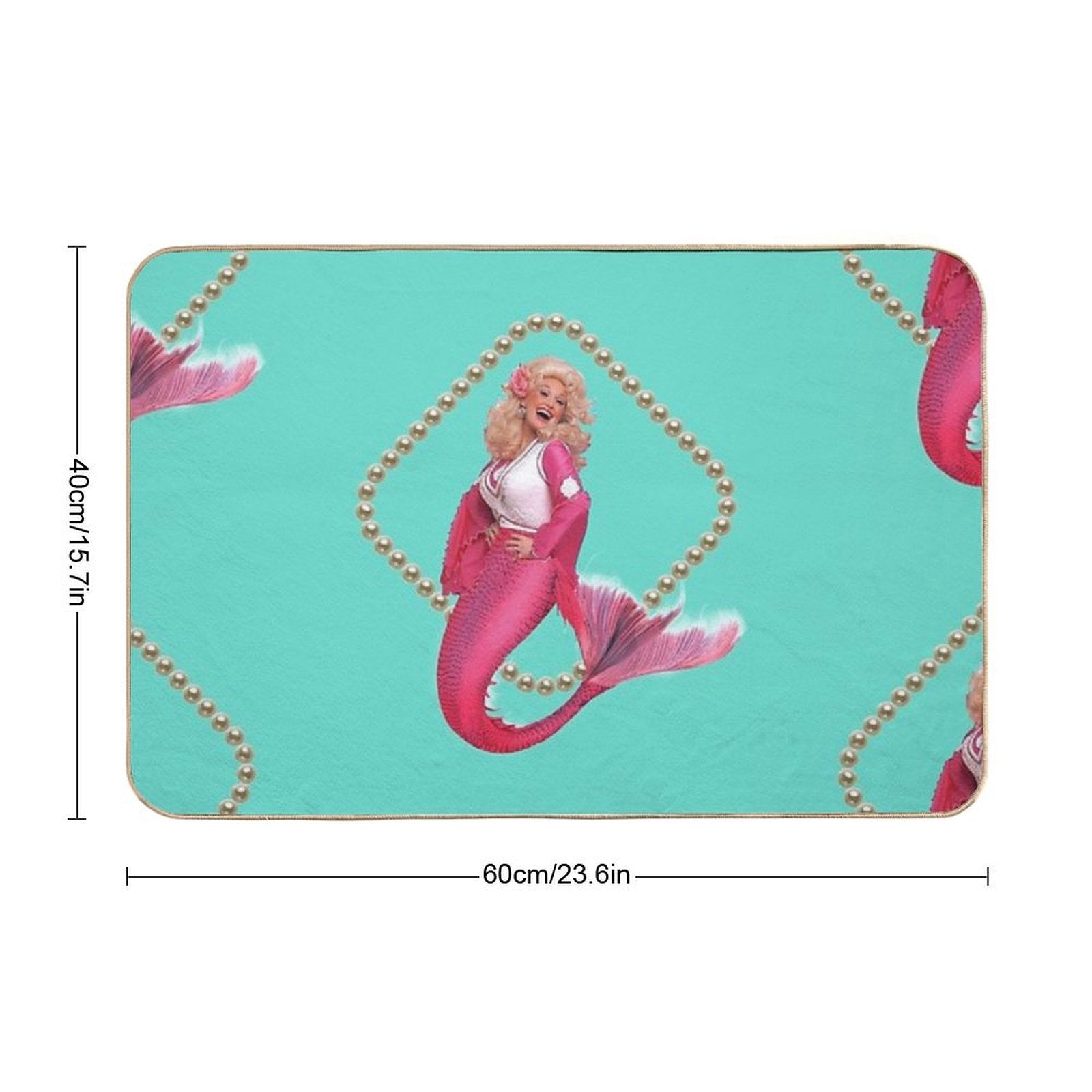 Love Is Like A Mermaid  Fade-Resistant Bath Mat
