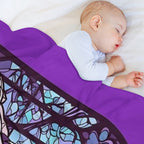 Stained Glass Sylvanas Wrinkle-free Throw Blanket