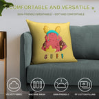 Cute Guff Soft Short Plush Fabric Throw Pillow