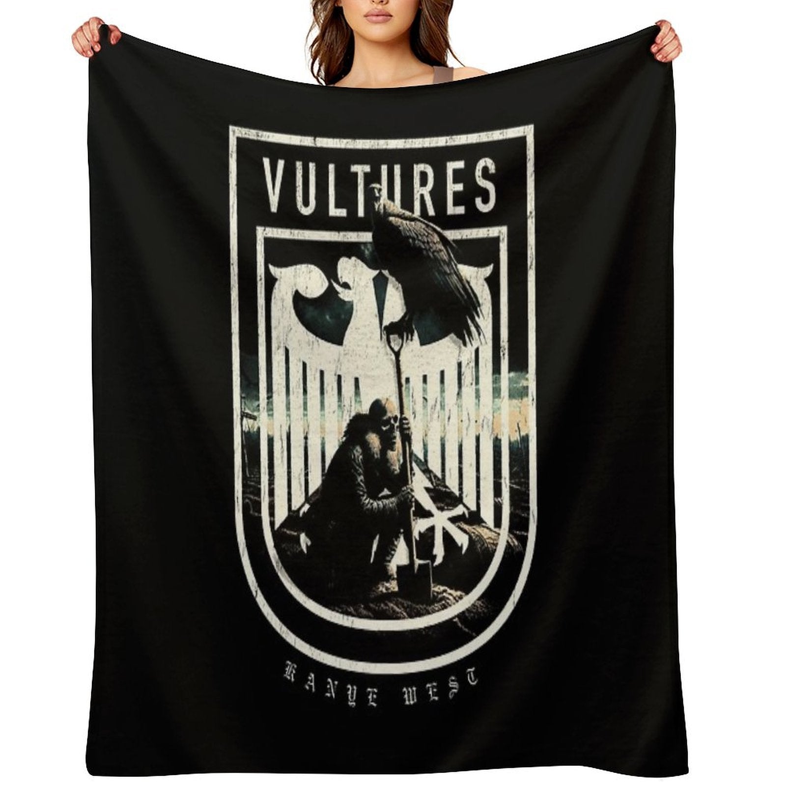 Design Vultures Kanye West Plush Throw Blanket