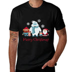 Merry Christmas T-shirt Cornelius Abominable Snowman Snowfla  Ribbed Collar T-Shirt