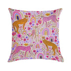 Cheetah’s in A Rainbow Garden Soft Warmth Comfort Throw Pillow