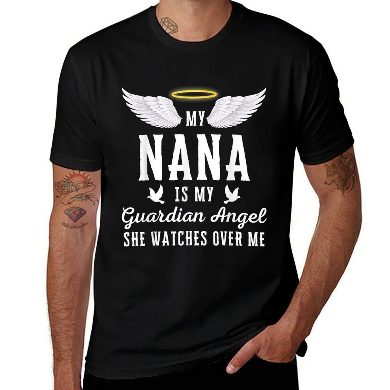 My Nana Is My Guardian Angel In Loving Memorial Memory  Soft T-Shirt