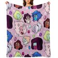 Crystal Gem Friends Premium Throw Blanket