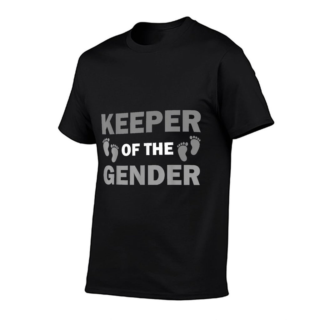 Funny Keeper Of The Gender Gift For Men Women Baby Shower  Cotton T-Shirt