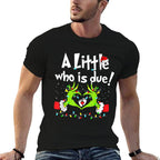 A Little Who Is Due Christmas Pregnancy Announcement  Lightweight T-Shirt