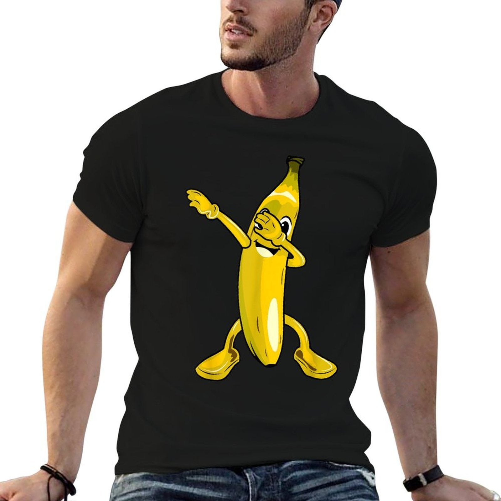 Cool Dab Banana Is Dabbing  Cute Dab Fruit Lover Gift  Fade-proof Color T-Shirt