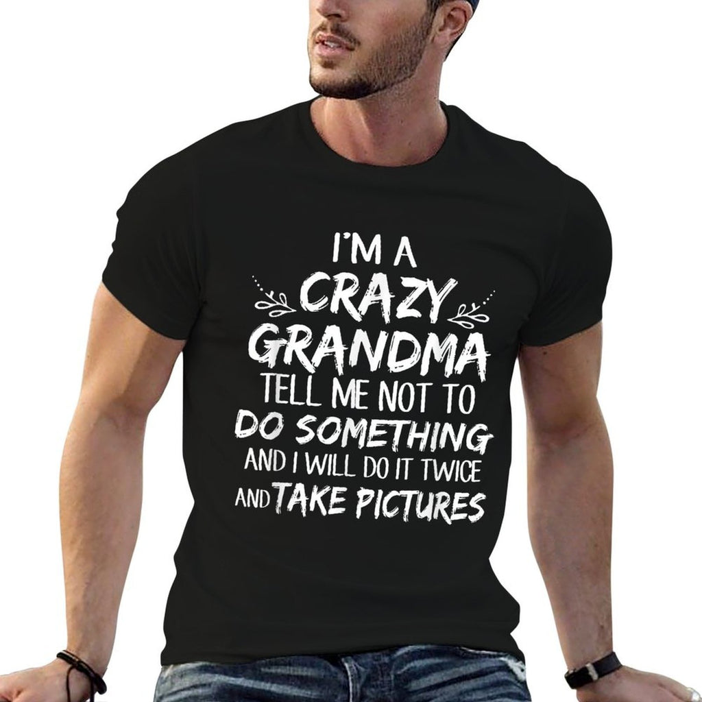 Crazy Grandma Kids First Time Grandma Let The Spoiling Begin  Heathered Texture T-Shirt