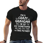 Crazy Grandma Kids First Time Grandma Let The Spoiling Begin  Heathered Texture T-Shirt