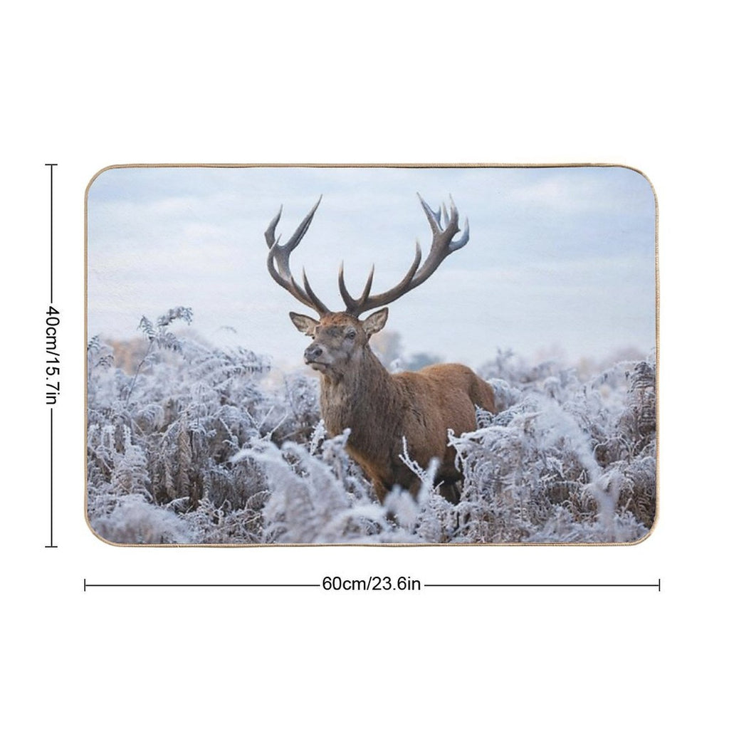 Winter Stag  Repositionable Bath Mat