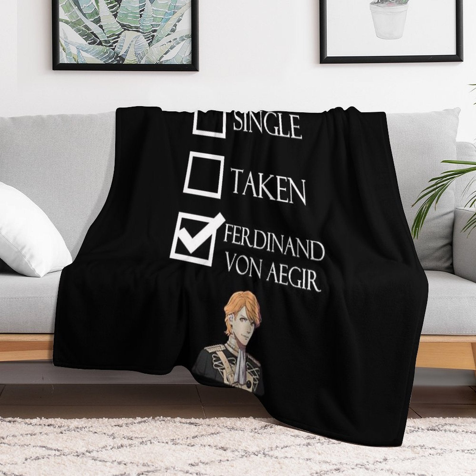 I Am Ferdinand Von Aegir Single Taken Fire Emblem Three Houses Machine-washable Throw Blanket