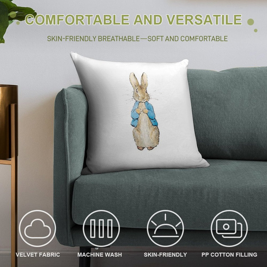 Peter Rabbit Soft Home Decor Throw Pillow