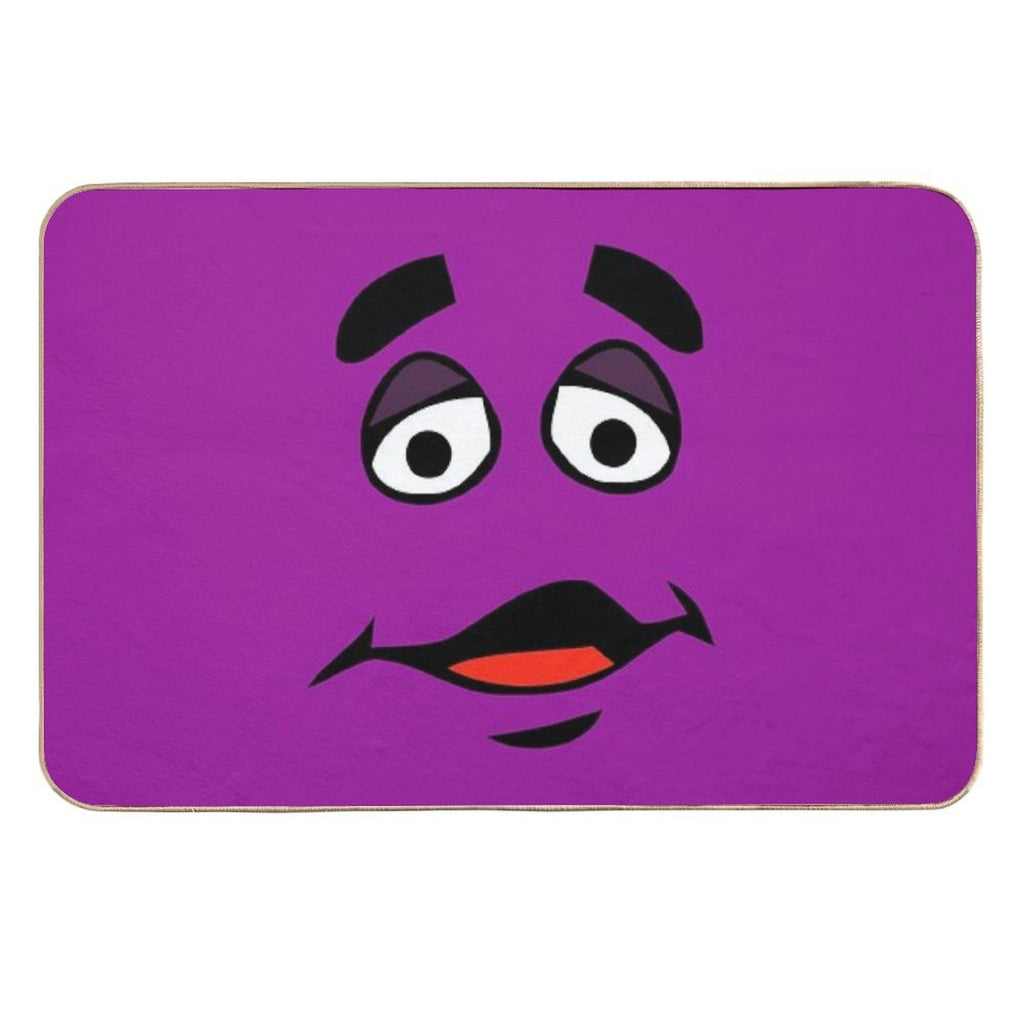 Grimace Cartoon Design - Transparent Background  Long-Lasting Bath Mat