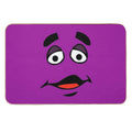 Grimace Cartoon Design - Transparent Background  Long-Lasting Bath Mat