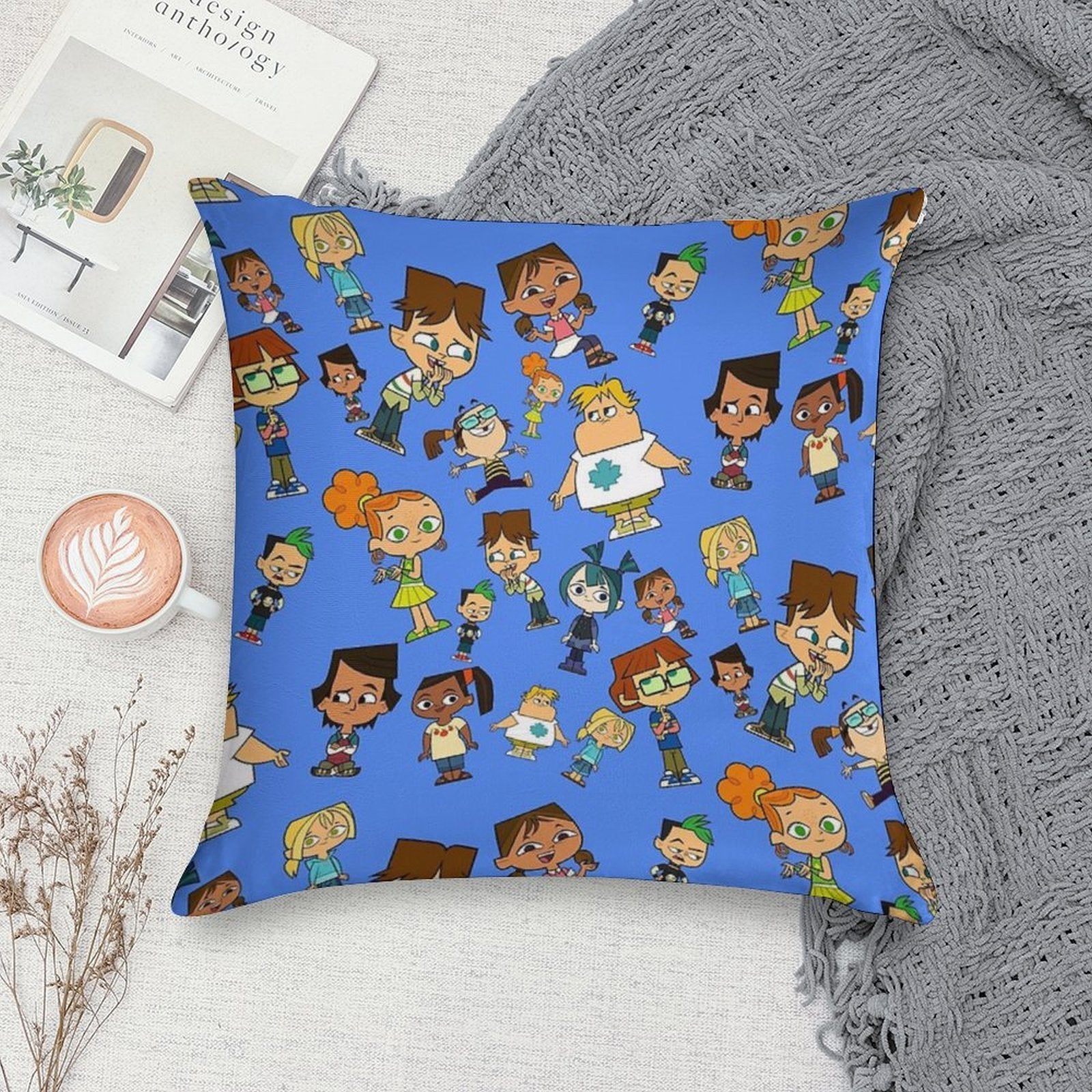 Total Dramarama; Blue Soft Multiple Sizes Throw Pillow