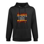Funny To Hell In A Handbasket Meme Vintage Flames Cotton-Polyester Blend Hoodie
