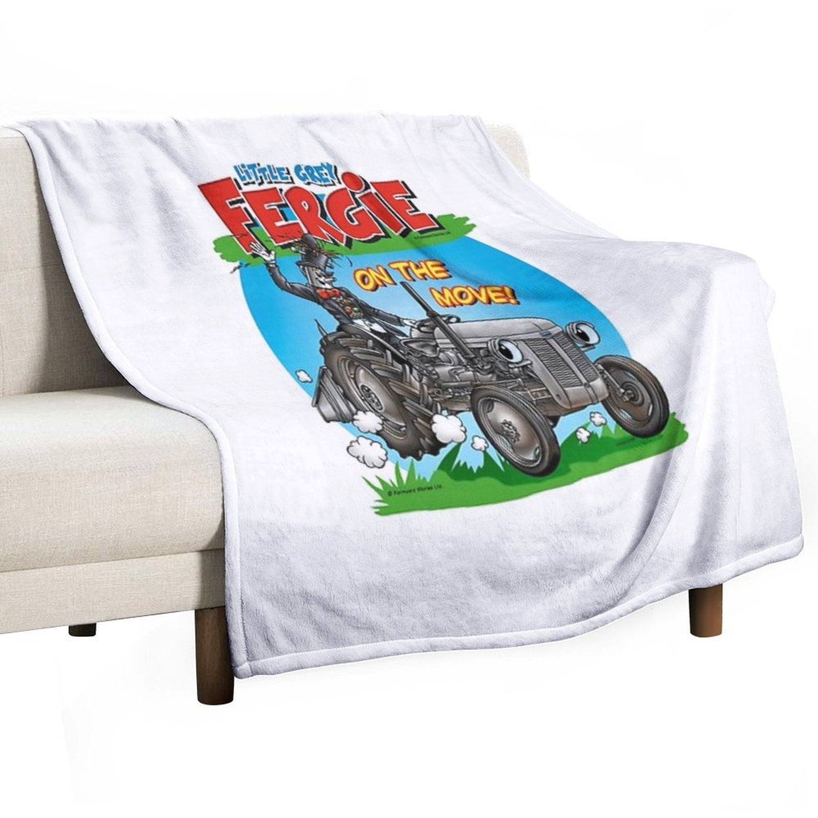 Little Grey Fergie on The Move! Shrink-resistant Throw Blanket