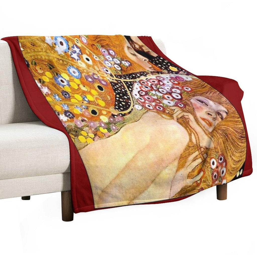 MERMAIDS  Vintage 1899 Klimt Painting Print Premium Throw Blanket