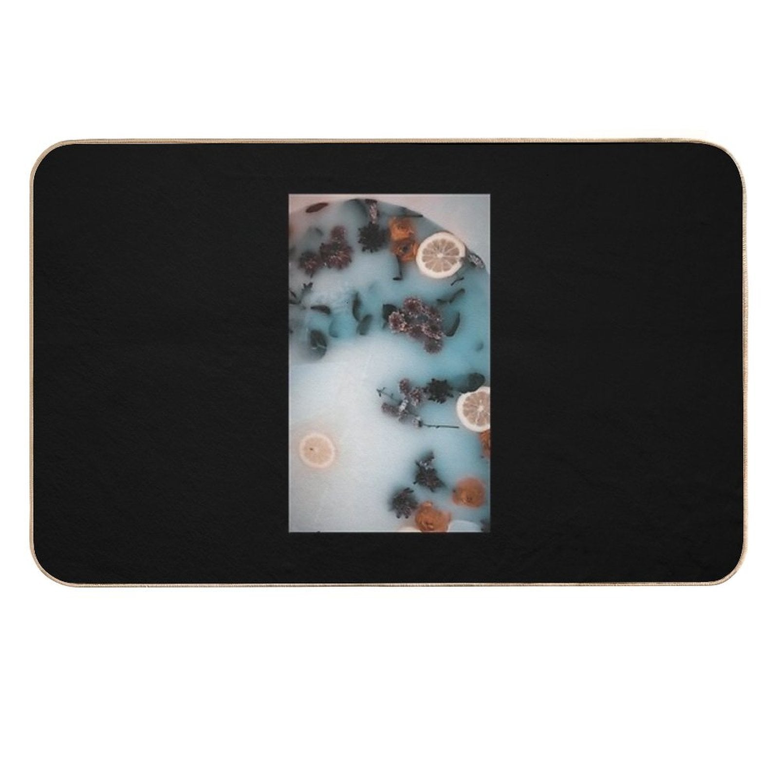Floral Orange  Toxin-Free Bath Mat