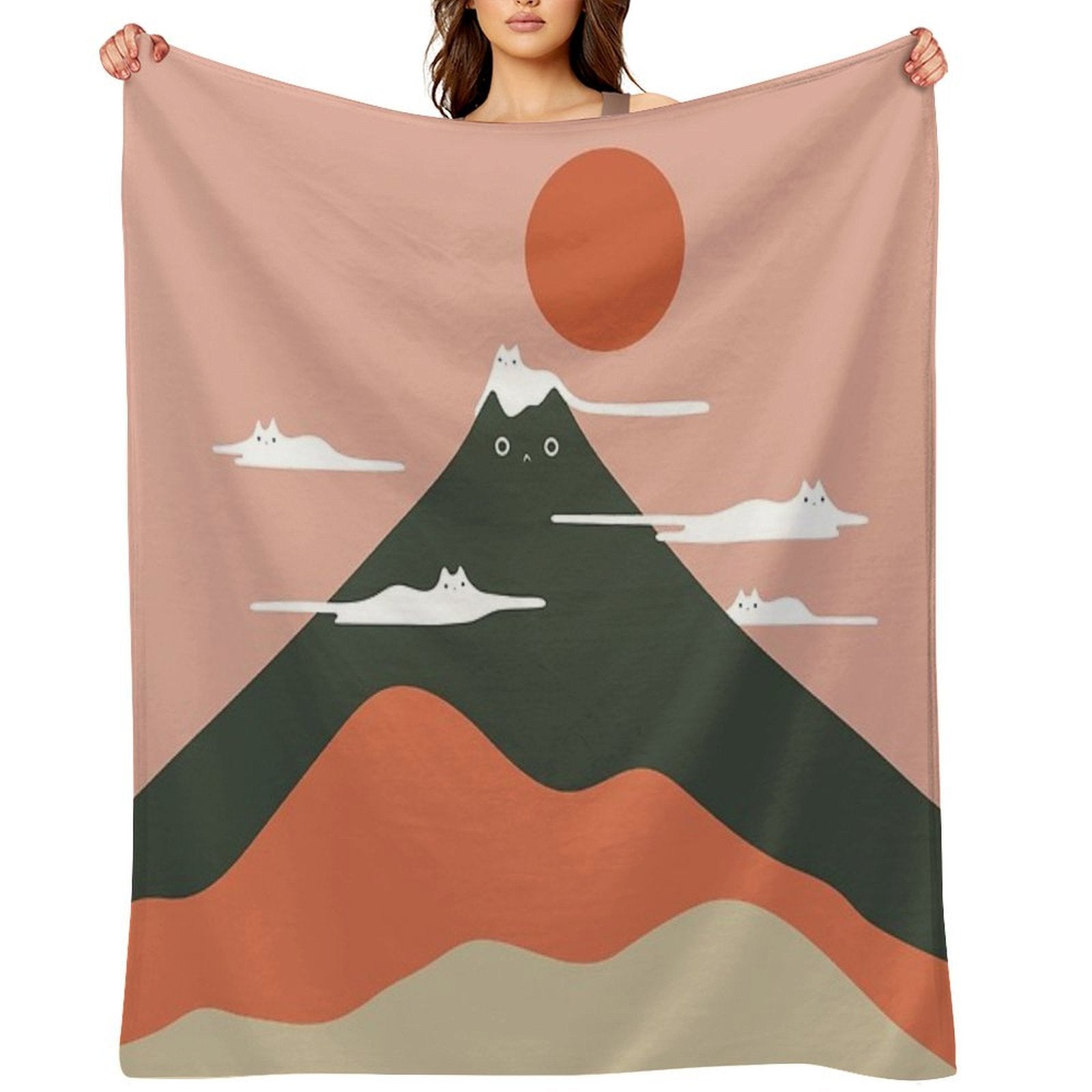 Cat Landscape 72A Durable Throw Blanket