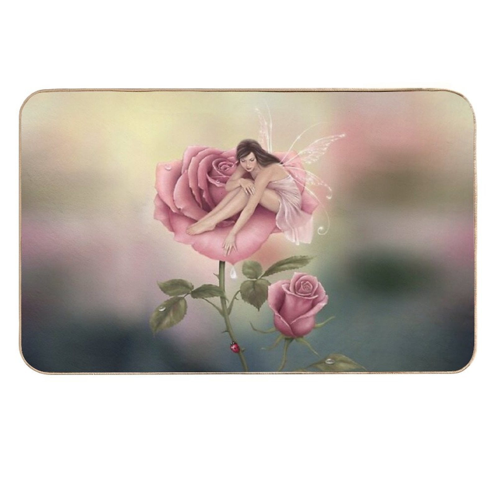 Rose Flower Fairy  Dirt-Trapping Bath Mat