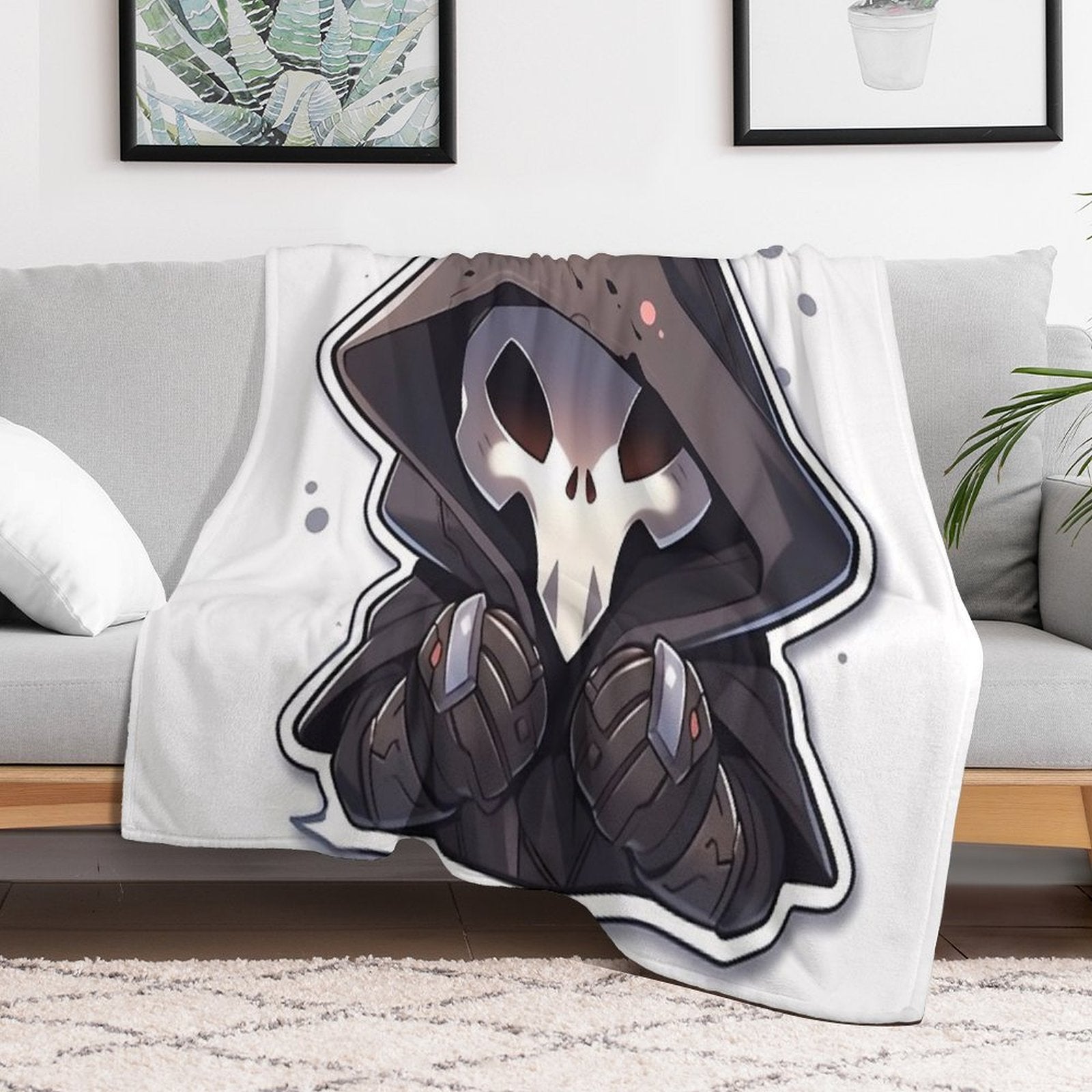 Cute Reaper Durable Throw Blanket