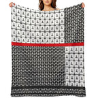 Shibori Japanese Geometric Motif Patchwork Anti-pilling Throw Blanket