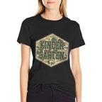 Retro Old Camo Back To School Kindergarten Boys Camouflage  Wrinkle-resistant T-Shirt