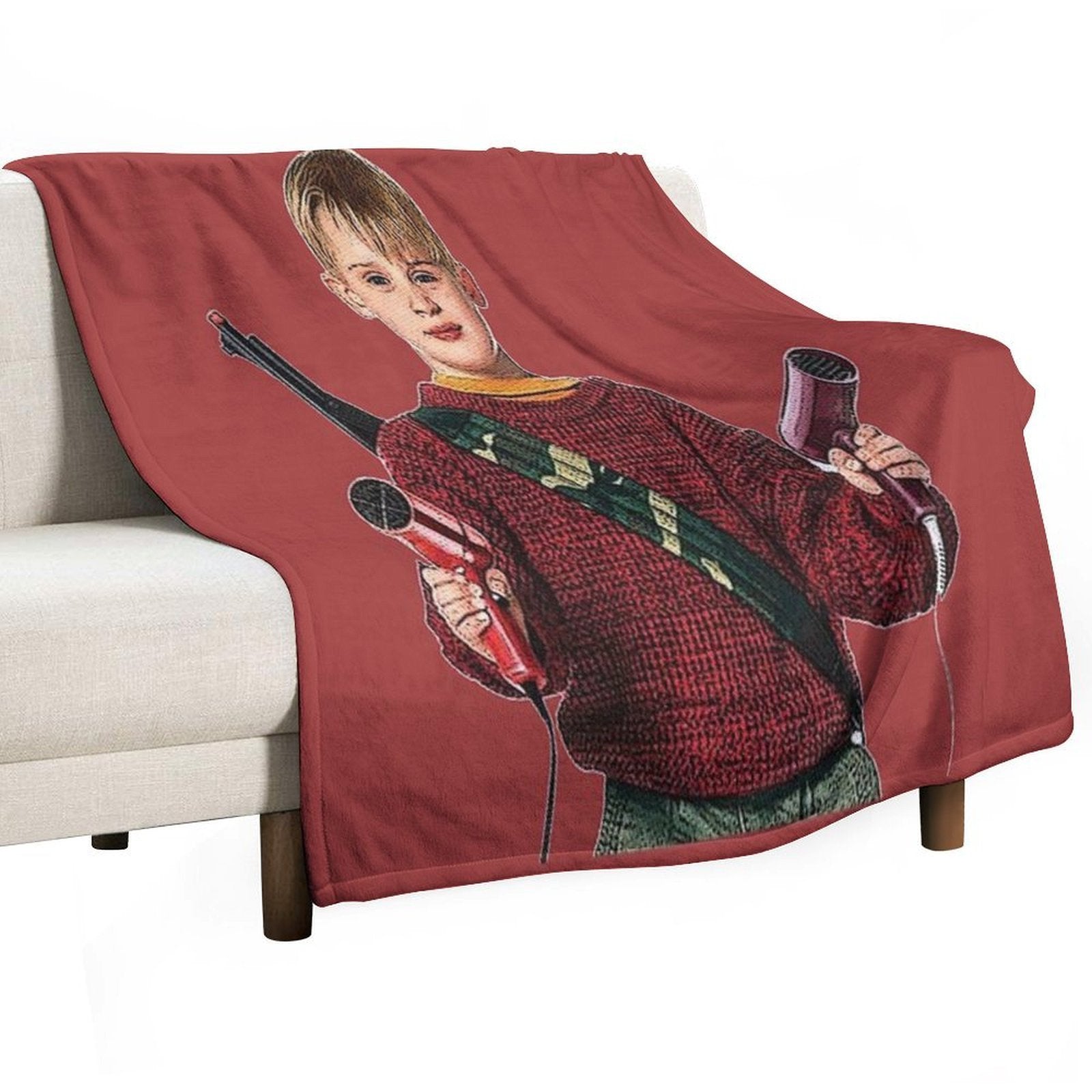 Kevin McCallister Home Alone Christmas Movie Shrink-resistant Throw Blanket