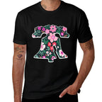 CUTE HAWAIIAN FLOWER PHILLY FAN LIBERTY BELL PHILADELPHIA  Polyester Blend T-Shirt