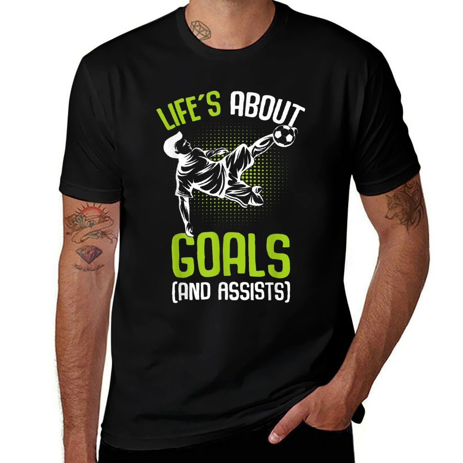 Life´s About Goals Soccer Player Boys Kids Youth  Stretchy T-Shirt