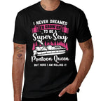 Vintage Pontoon Captain Women Funny Pontoon Queen  Moisture-wicking T-Shirt