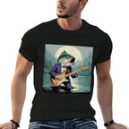 Funny Fish Playing Bass Guitar Funny Cursed Meme Fishing  Classic T-Shirt