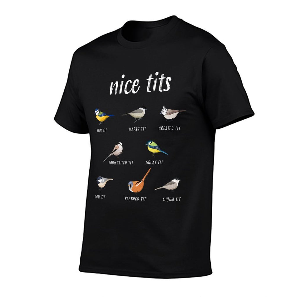 Nice-tits Funny Bird Watching Birder Men Dad  Odor-resistant T-Shirt