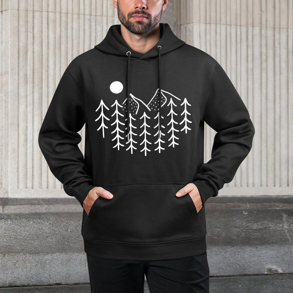 Trees Wildlife Nature Vintage Forest Shape Retention Hoodie