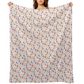 Multicolor Flower Pattern – Vibrant Floral Design for A Joyful Aesthetic Versatility Throw Blanket