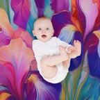 Iris Celebration Quick-dry Throw Blanket