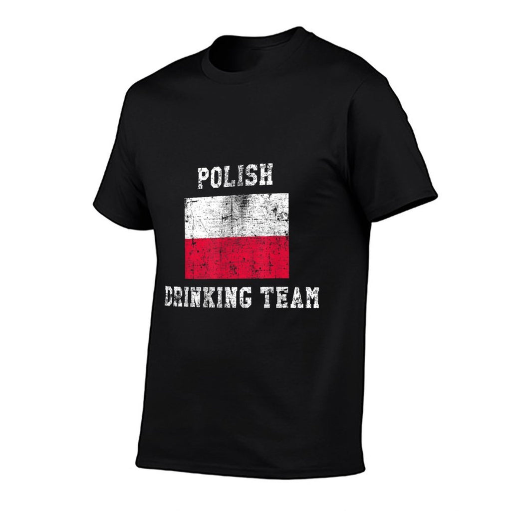 Polish Drinking Team Funny National Pride Gift  Oversized Silhouette T-Shirt