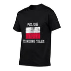 Polish Drinking Team Funny National Pride Gift  Oversized Silhouette T-Shirt